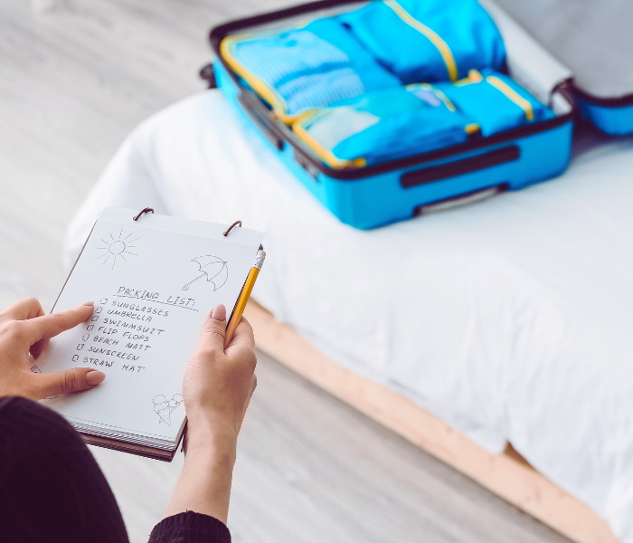 Packing for travel with compression cubes